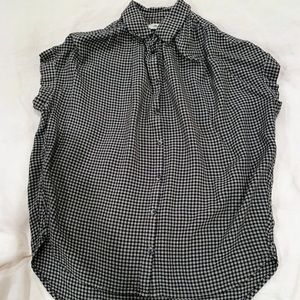 Madewell Black/white Courier Shirt button down
